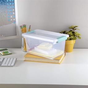 img 1 attached to Sterilite Clear Medium Clip Storage Box (Pack of 4): Improved SEO-Friendly Product Name!