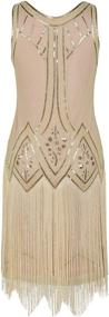 img 1 attached to 💃 Kayamiya Sequined Flapper Champagne Dresses: Sparkling Women's Clothing