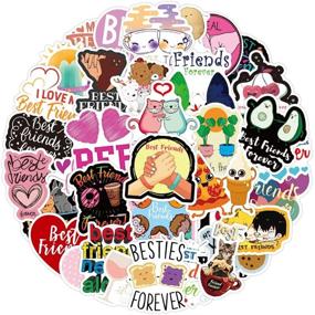 img 2 attached to Waterproof Best Friend Stickers Pack - 50 Pcs Vinyl Friendship Stickers for Water Bottle, Hydro Flask, Laptop, Skateboard, Luggage, Bike, Car