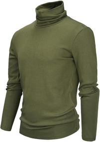 img 2 attached to 🧥 Derminpro Turtleneck T-Shirts: Stylish Knitted Sweatshirts for Men's Clothing
