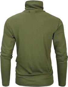 img 3 attached to 🧥 Derminpro Turtleneck T-Shirts: Stylish Knitted Sweatshirts for Men's Clothing