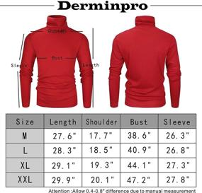img 1 attached to 🧥 Derminpro Turtleneck T-Shirts: Stylish Knitted Sweatshirts for Men's Clothing