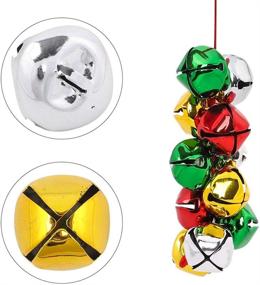 img 1 attached to 🔔 168Pcs 1inch Jingle Bells: Vibrant Metal Bells for Christmas Decorations, DIY Crafts, and Jewelry Making - OUTUXED