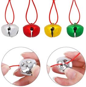 img 2 attached to 🔔 168Pcs 1inch Jingle Bells: Vibrant Metal Bells for Christmas Decorations, DIY Crafts, and Jewelry Making - OUTUXED