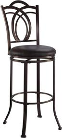 img 3 attached to Linon Coffee Brown Metal Swivel 30-Inch Bar Stool: Elegant and Versatile Seating Solution