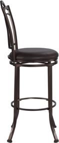 img 1 attached to Linon Coffee Brown Metal Swivel 30-Inch Bar Stool: Elegant and Versatile Seating Solution