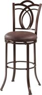 linon coffee brown metal swivel 30-inch bar stool: elegant and versatile seating solution logo