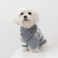 🐾 cozy and chic: plaid sweater with matching scarf for dogs логотип