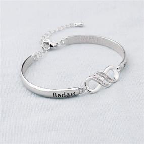 img 2 attached to LQRI Cancer Gifts: Funny Sarcastic Saying Badass Bitch Infinity Bracelet - An Empowering Cancer Survivor's Jewelry & Awareness Gift!