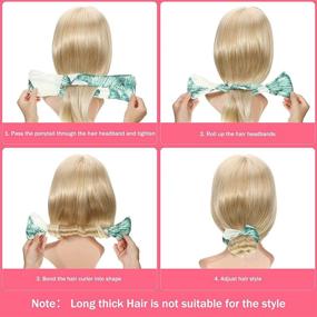 img 1 attached to 🌸 Deft Hair Buns Print Hair Bun Makers Cloth Hair Bands Twist Bun Shapers Floral Hair Accessories for Women Girls DIY French Bun Waves Twist Hair Braiding Tools (Vivid Pattern)