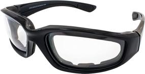 img 4 attached to Clear Anti Fog Foam Padded Motorcycle 🕶️ Glasses with Full Interior Padding - Birdz Oriole