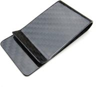 💼 sleek carbon fiber money clip in black: a secure and stylish accessory logo