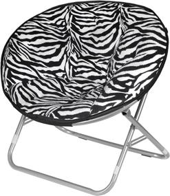 img 1 attached to Enhance Your Urban Space with the Stylish Zebra Faux Fur Saucer Chair by Urban Shop