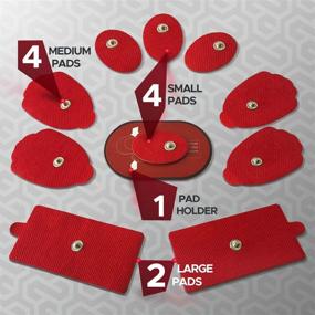 img 1 attached to 💪 Long-lasting TENS EMS Unit Electrode Pads: 10 Premium Reusable Pads + Plastic Holder