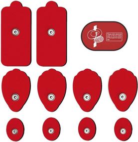 img 4 attached to 💪 Long-lasting TENS EMS Unit Electrode Pads: 10 Premium Reusable Pads + Plastic Holder