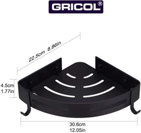 img 1 attached to 🚿 Gricol Угловые полки для душа на клейком основании: место для крепления на стене, органайзер для ванной и кухни
