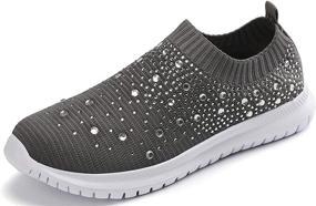img 4 attached to GOSPT Walking Rhinestone Ballroom Sneakers Sports & Fitness for Other Sports