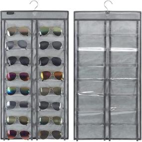 img 4 attached to ANZORG Sunglasses Organizer Eyeglass Pockets Grey