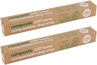 🌍 compostic home compostable cling wrap: the ultimate earth-friendly food storage solution - beeswax and plastic alternative, reusable, non-toxic - 250 sq.ft (2 pack) logo