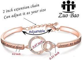 img 3 attached to 💍 Zuo Bao Wedding Jewelry: Maid of Honor Gift - Forever My Best Friend Sister Bracelet | Perfect Bridesmaid & Flower Girl Proposal Gift