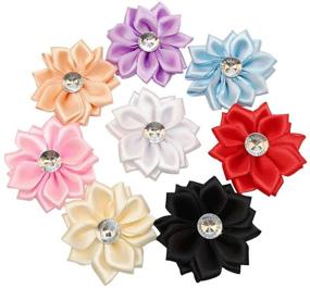 img 4 attached to Chenkou Craft 40-piece Satin Ribbon Flower with Pearl Wedding DIY Appliques – Exquisite Multi-colored Embellishments for Your Special Day