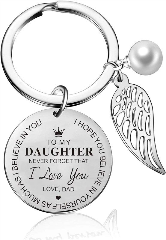 daughter keychain inspirational birthday graduation 로고