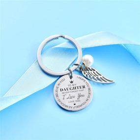 img 3 attached to 🎁 Inspirational Gift - To My Daughter Keychain from Dad & Mom | Forever Remember My Love | Perfect Birthday or Graduation Gift