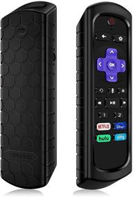 img 4 attached to 📱 Чехол Roku Voice Remote Pro CaseBot - решетчатый антипрокол покрытый силиконом для Roku Ultra 4800R (2020)/ 4670 (2019)/ 4661 (2018)/ 4660 (2017), пульт дистанционного управления Roku 1/2/3/4, цвет черный