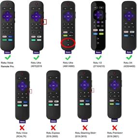 img 3 attached to 📱 Чехол Roku Voice Remote Pro CaseBot - решетчатый антипрокол покрытый силиконом для Roku Ultra 4800R (2020)/ 4670 (2019)/ 4661 (2018)/ 4660 (2017), пульт дистанционного управления Roku 1/2/3/4, цвет черный