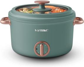 img 4 attached to 🍲 Hytric Electric Hot Pot: Portable, Dual Power Control Skillet for Stir Fry, Steak, Noodles & Ramen - Ideal for Dorms and Offices