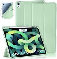 📱 cousper case for ipad air 4th generation 10.9 inch 2020 - slim stand cover with pencil holder, matcha green - auto sleep/wake, wireless charging support logo