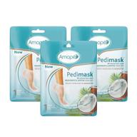 revive and pamper your feet with amope pedimask foot socks mask, coconut oil essence (pack of 3) logo