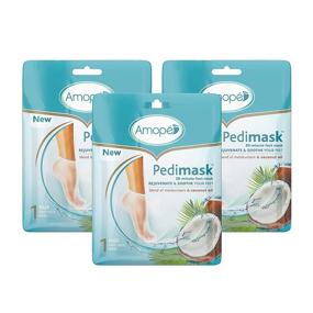 img 4 attached to Восстановите и побалуйте свои ноги с маской для ног Amope Pedimask Foot Socks, с экстрактом кокосового масла (упаковка из 3 штук)