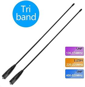 img 3 attached to 📻 High-performance 2 Pack AR-771 Tri-Band Radio Antenna for Baofeng UV-9S, BF-R3 and More – Ideal for Amateur Ham Two Way Radio Enthusiasts