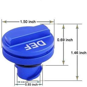 img 1 attached to 🔵 Non-Magnetic Aluminum Blue DEF Cap for 2013-2018 Dodge Ram Diesel Trucks 1500 2500 3500