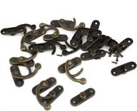 📦 10-piece bronze tone right latch hook antique wood box hasp catch decor by uxcell логотип