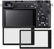 📷 конечная защита для камеры sony dslr alpha a6400 a6500 a5100 ilce-6500 ilce-6500kit: защитные стеклянные пленки pctc (2 упаковки) логотип