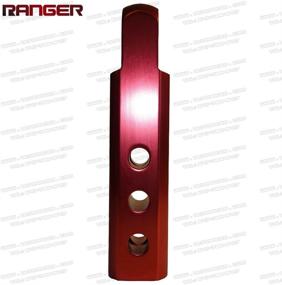 img 1 attached to 🚗 Удлиненный алюминиевый прицепной ресивер Ranger 2 дюйма с адаптером для карабина 3/4 дюйма - 20 000 фунтов глянцевый красный