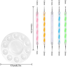 img 1 attached to SENHAI 15-Piece Dotting Tools Set with 2 Round Palettes - Ball Stylus Tracing Dotting Tool for Mandala Rock Painting, Pottery Clay Craft, Modeling Embossing Art, and Carbon Transfer Paper