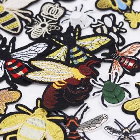 img 1 attached to 20 Bee Bumblebee Insect Iron-On Patches - Embroidered Motif Applique for DIY Jeans, Jackets, Kids' Clothing, Bags, Caps - Customizable, Arts and Crafts Sew-On Patches (Set of 20 Bees)