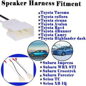 img 2 attached to 🔌 Адаптер гарнитуры динамика 72-8104 для Toyota | Совместим с Tacoma Tundra Camry Corolla 4 Runner Scion Pontiac | Адаптер для подключения динамиков Plug & Play | 2 штуки