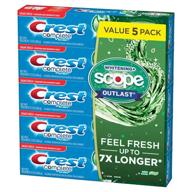 🦷 crest complete whitening + scope mint outlast toothpaste (7.3oz, pack of 5): powerful whitening with long-lasting minty freshness logo