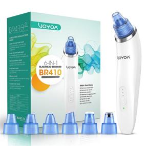 img 4 attached to 🧖 Get Clearer Skin with VOYOR Blackhead Remover Pore Vacuum - Electric Face Vacuum Pore Cleaner Acne White Heads Removal - 6 Suction Head BR410