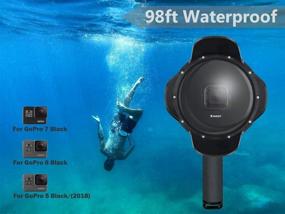 img 3 attached to 📸 D&F 6'' Waterproof Housing Dome Port Case with Floating Pole for GoPro HERO (2018)/HERO 7 Black/HERO 6/HERO 5 - Ideal for Underwater Diving Photography