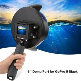 img 2 attached to 📸 D&F 6'' Waterproof Housing Dome Port Case with Floating Pole for GoPro HERO (2018)/HERO 7 Black/HERO 6/HERO 5 - Ideal for Underwater Diving Photography