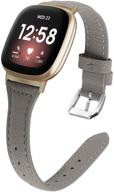 kimilar leather bands compatible with fitbit sense/versa 3 logo