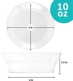 img 3 attached to 🍲 Plasticpro 10 oz Hard Plastic Soup Bowls - Premium Quality Clear Disposable Bowls, Pack of 20
