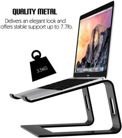 img 2 attached to 🖥️ MoKo Laptop Riser Stand - Universal Detachable Portable Sturdy Aluminum Alloy Notebook PC Desk Holder - Compatible with Acer, ASUS, HP, Sony, Dell XPS, Lenovo (11-15.6 Inch) - Black