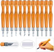 prugna hardwood carving tools kit: 12-piece aisi-07 carbon 🔪 steel graver set for beginners & professionals with storage case logo