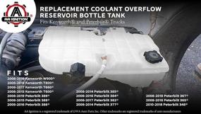 img 2 attached to 🚚 Kenworth and Peterbilt Trucks Coolant Overflow Reservoir Bottle Tank - Compatible with W900, T800, T660, T600, 389, 388, 384, 382, 377, 365, 348 - Replaces 603-5403, N5346001, T1673008